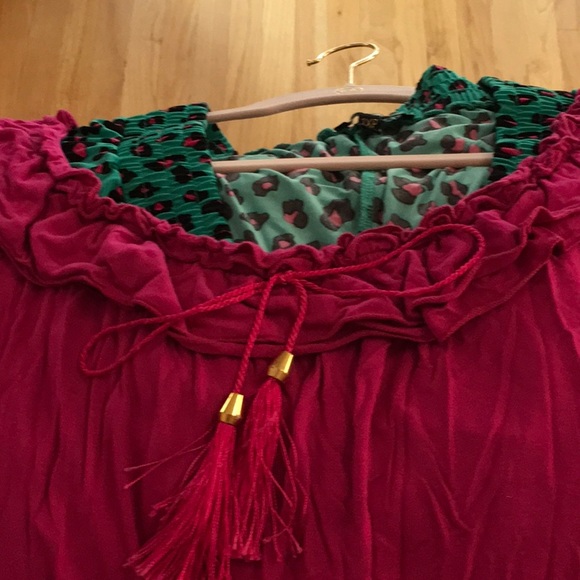 EUC,IMAN PALAZZO PANTS 1XP,TOP RUCHED COLLAR ELASTIC BOTTOM 1X, Set - Picture 5 of 6